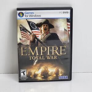 EMPIRE TOTAL WAR - 2009 Sega - w/ Poster Manual & Keycode PC WIN Video Game
